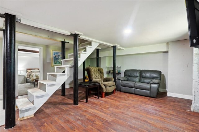 1192 Eastridge Rd SW, Atlanta, GA 30311 - living room with dark hardwood / wood-style flooring