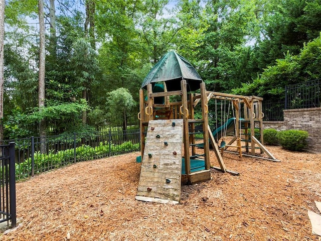 view of jungle gym