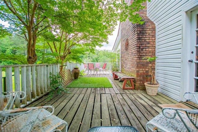 view of wooden deck