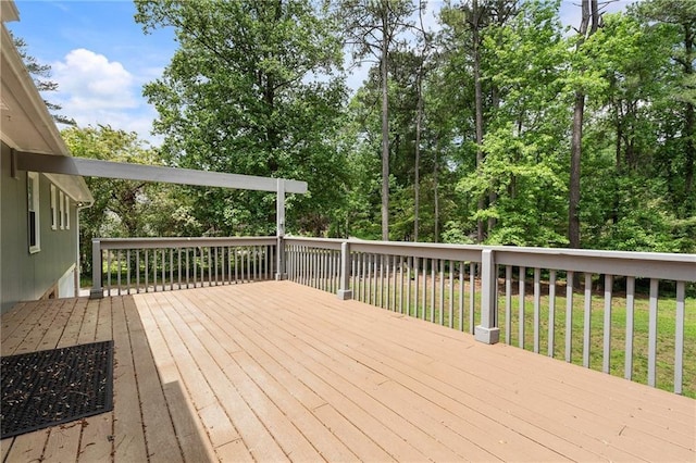 3131 Garden Lane Dr, Marietta, GA 30062 - wooden deck featuring view of wooded area
