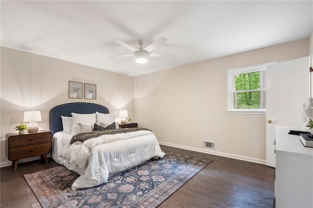 3131 Garden Lane Dr, Marietta, GA 30062 - bedroom featuring baseboards, wood finished floors, and a ceiling fan