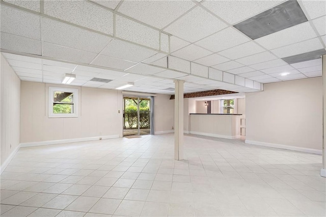 3131 Garden Lane Dr, Marietta, GA 30062 - empty room featuring a drop ceiling and baseboards