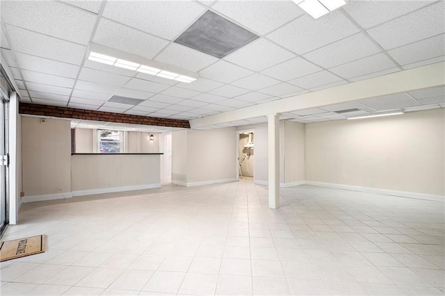 3131 Garden Lane Dr, Marietta, GA 30062 - basement with a drop ceiling and baseboards