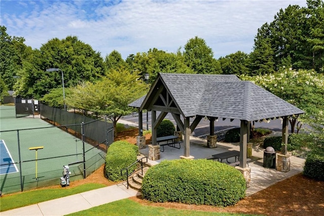 surrounding community with a gazebo