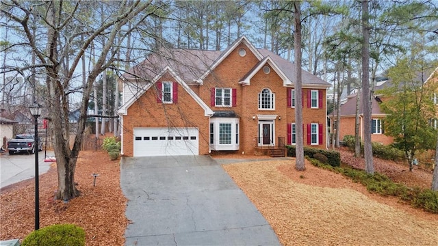 view of front facade featuring a garage