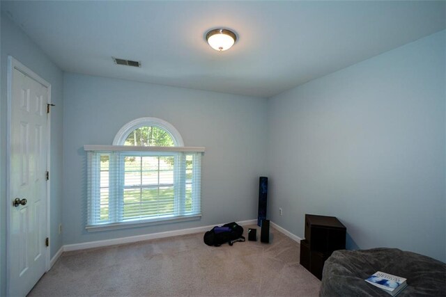 miscellaneous room with carpet flooring and baseboards