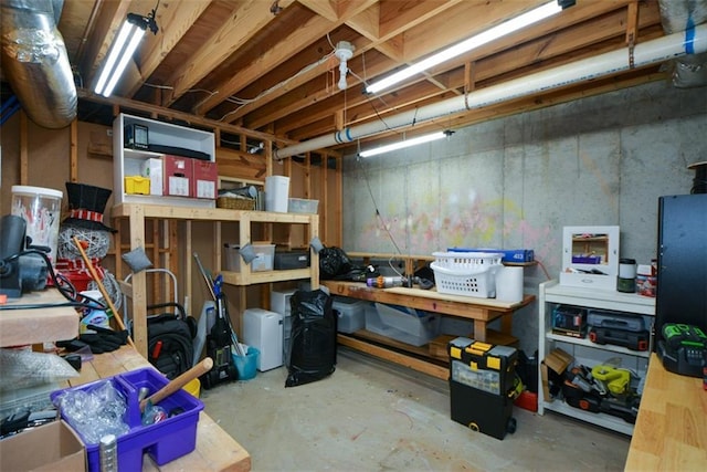view of storage area