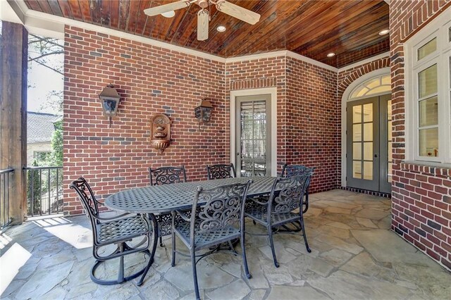 4505 Whitestone Way, Suwanee, GA 30024 - view of patio / terrace featuring outdoor dining space and ceiling fan