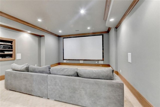 4505 Whitestone Way, Suwanee, GA 30024 - home theater with baseboards, ornamental molding, and recessed lighting