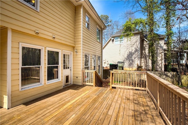 view of wooden deck