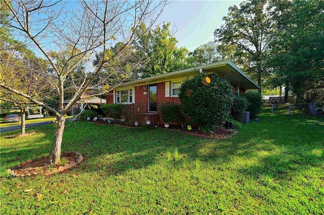 view of property exterior featuring a yard