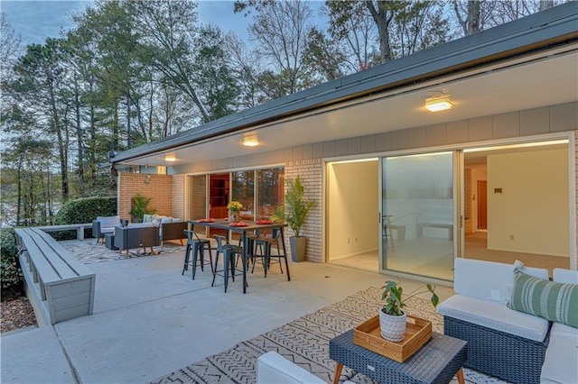 view of patio / terrace featuring an outdoor living space