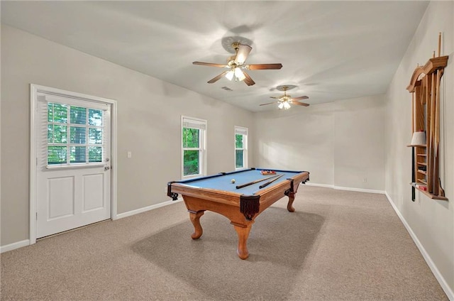 4910 Aldbury Ln, Suwanee, GA 30024 - recreation room featuring pool table, carpet, and baseboards
