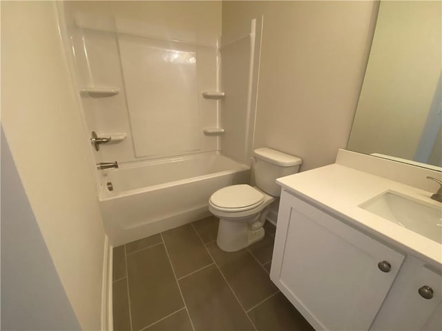 226 Montview Dr, Jefferson, GA 30549 - full bathroom with tile patterned flooring, toilet, vanity, and bathing tub / shower combination