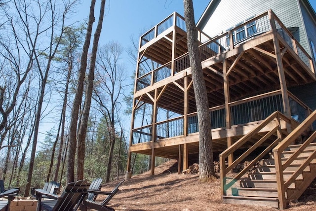 6 Huntington Pl, Dahlonega, GA 30533 - view of home's exterior with a deck and stairs