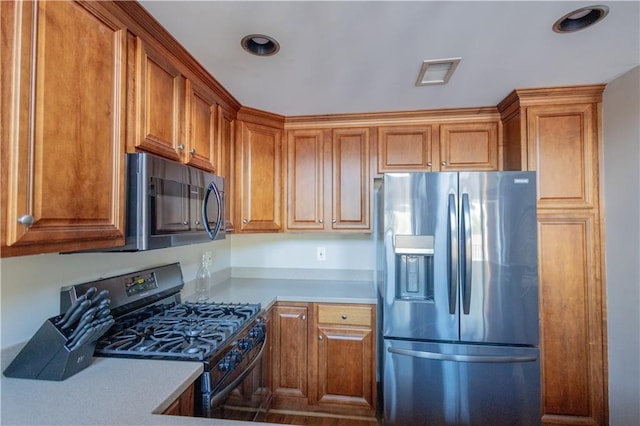 kitchen with appliances with stainless steel finishes