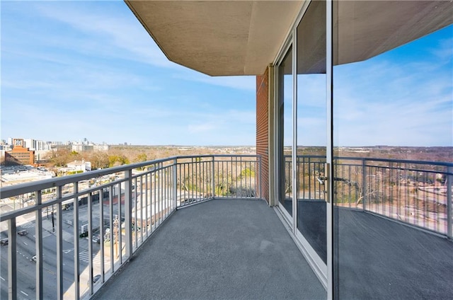 balcony featuring a view of city