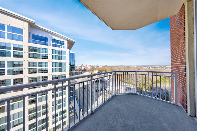 balcony featuring a city view