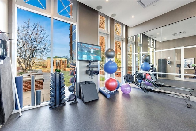 view of exercise room