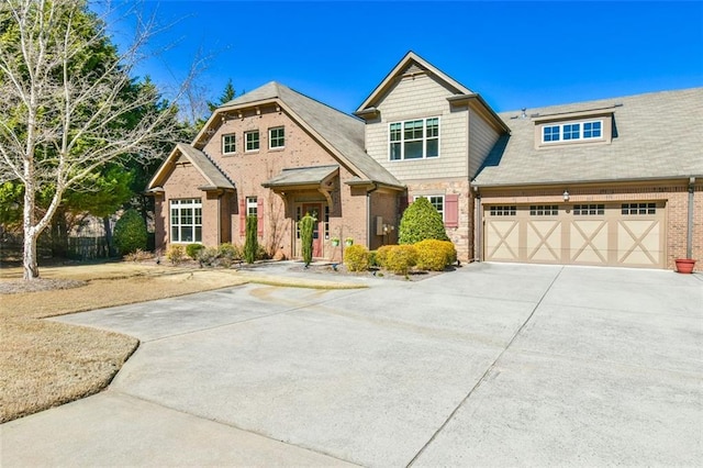 craftsman house with a garage