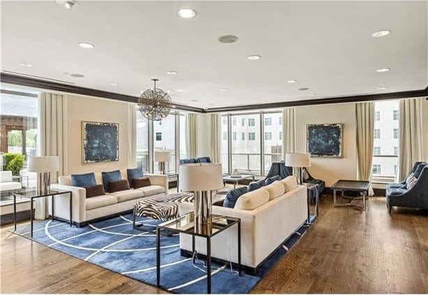 270 17th St NW Unit 2210, Atlanta, GA 30363 - community lobby featuring ornamental molding and recessed lighting