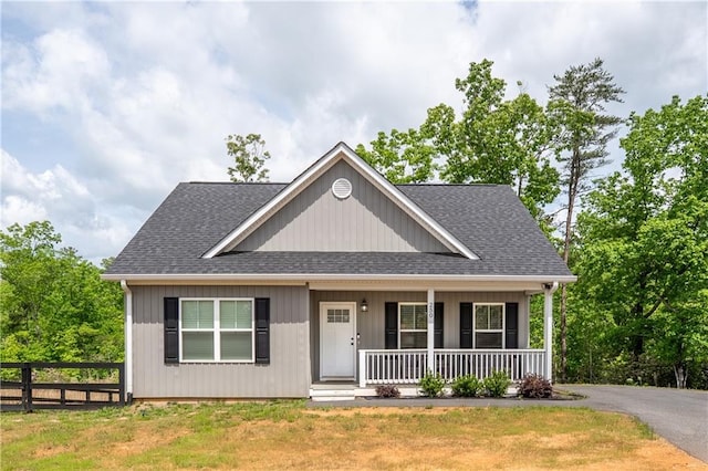 250 Silas Rd, Dahlonega, GA 30533 - view of front facade with a shingled roof and a porch