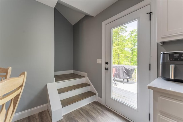 250 Silas Rd, Dahlonega, GA 30533 - doorway with wood finished floors and baseboards