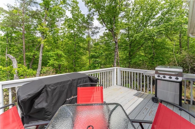 250 Silas Rd, Dahlonega, GA 30533 - wooden deck with a grill and outdoor dining area