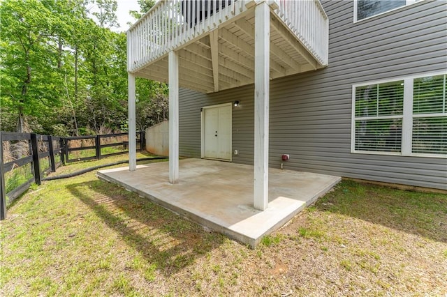 250 Silas Rd, Dahlonega, GA 30533 - view of patio with a fenced backyard