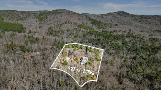 aerial view featuring a mountain view