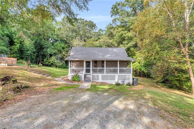 4481 Mclain Cir, Acworth, GA 30101 - view of front of home with a porch and a front yard