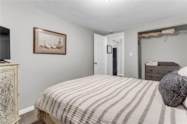 4481 Mclain Cir, Acworth, GA 30101 - bedroom with a closet, baseboards, and a textured ceiling