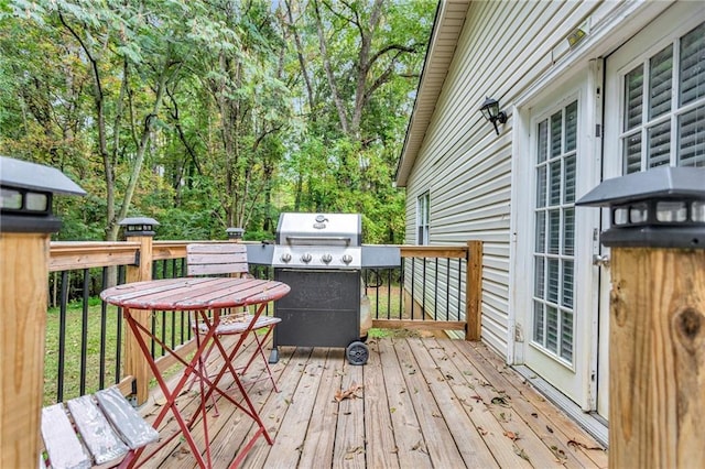 4481 Mclain Cir, Acworth, GA 30101 - wooden deck with grilling area