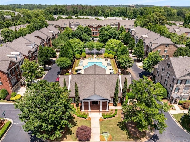 11271 Calypso Dr, Alpharetta, GA 30009 - aerial perspective of suburban area with a pool