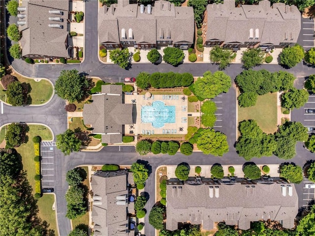 11271 Calypso Dr, Alpharetta, GA 30009 - aerial view of residential area featuring a pool