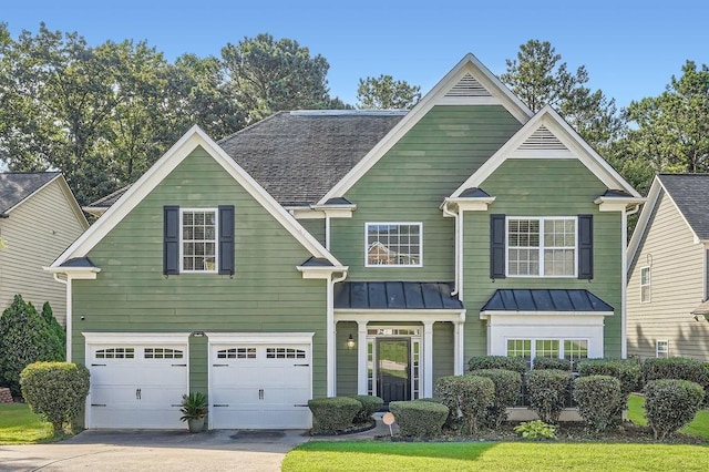 view of front facade with a garage