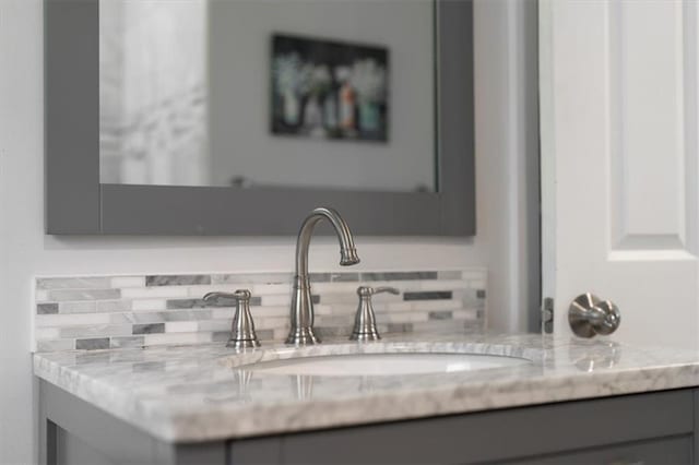 2100 Shady Ln, Tucker, GA 30084 - bathroom view of tasteful backsplash and vanity
