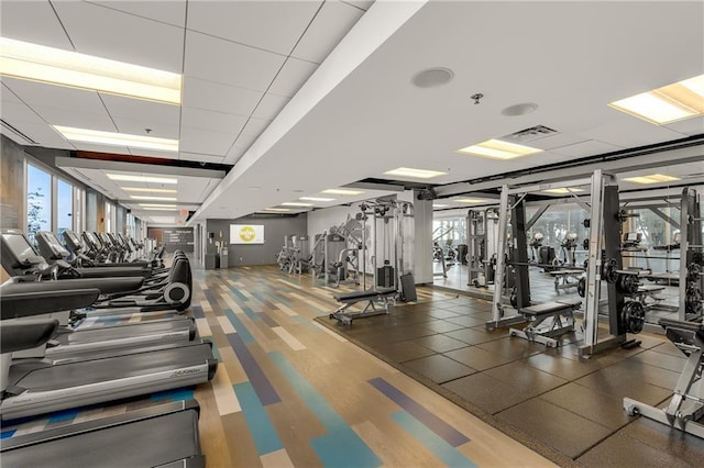 400 W Peachtree St NW Unit 3216, Atlanta, GA 30308 - workout area with plenty of natural light