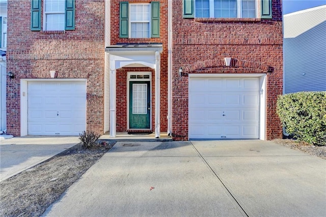 property entrance featuring a garage