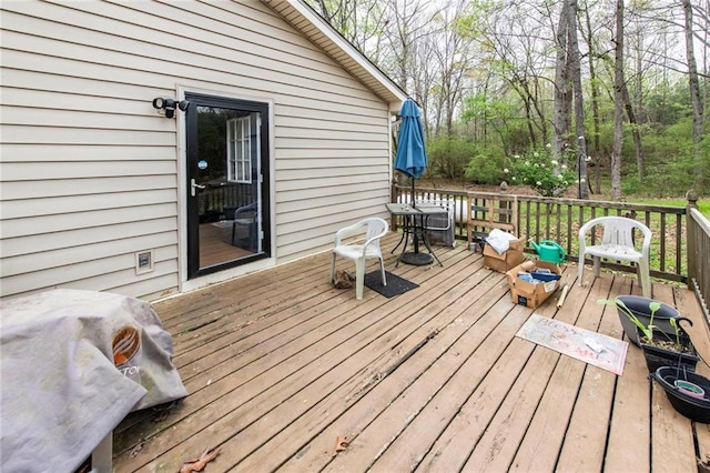 57 George Byrom Rd, Newnan, GA 30263 - wooden deck with area for grilling