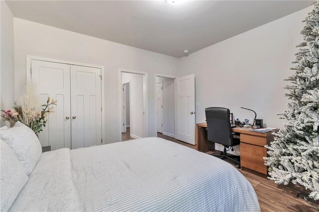 2021 Adam Acres Dr, Lawrenceville, GA 30043 - bedroom featuring a closet and wood finished floors