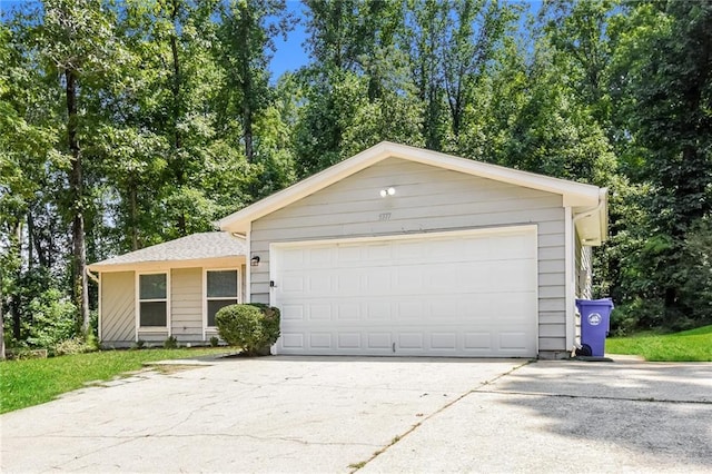 view of single story home