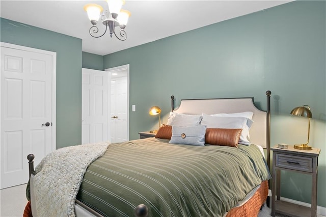 5545 Cross Gate Ct, Atlanta, GA 30327 - bedroom featuring a chandelier and carpet