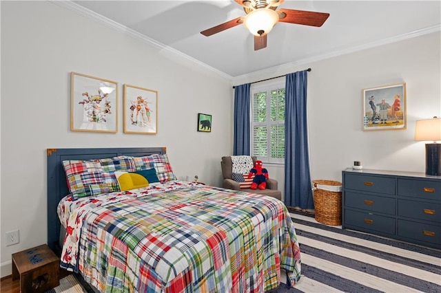 5545 Cross Gate Ct, Atlanta, GA 30327 - bedroom featuring ornamental molding and ceiling fan