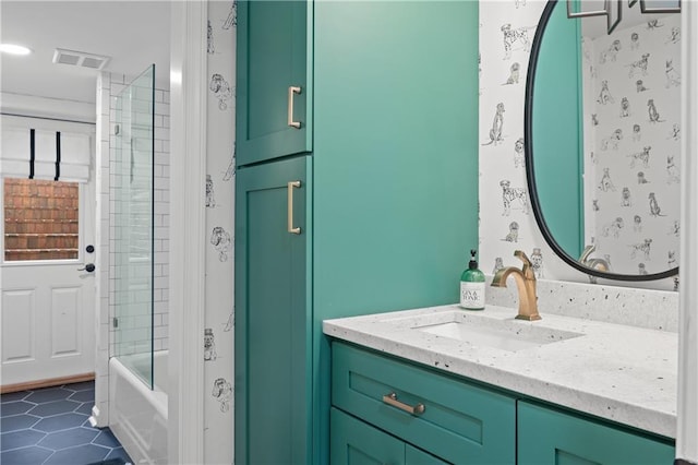 5545 Cross Gate Ct, Atlanta, GA 30327 - full bathroom featuring vanity, bathing tub / shower combination, and tile patterned floors