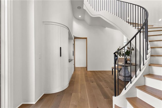 interior space featuring wood-type flooring