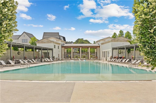 view of pool with a patio