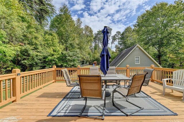 view of wooden deck