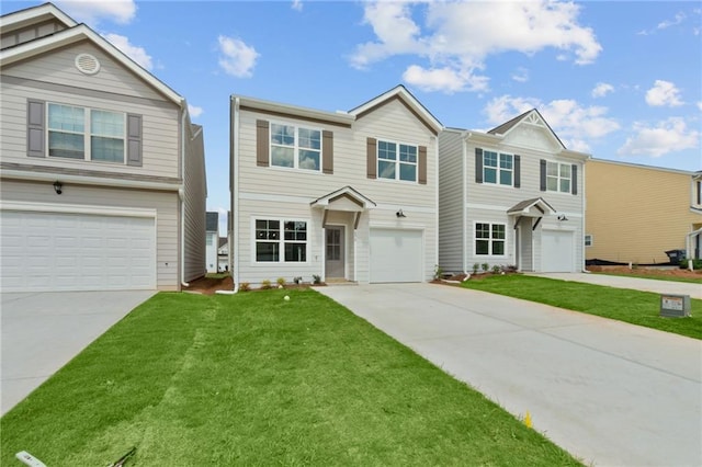 170 Chandler Trce, Covington, GA 30016 - view of front of house with concrete driveway, a front yard, and an attached garage