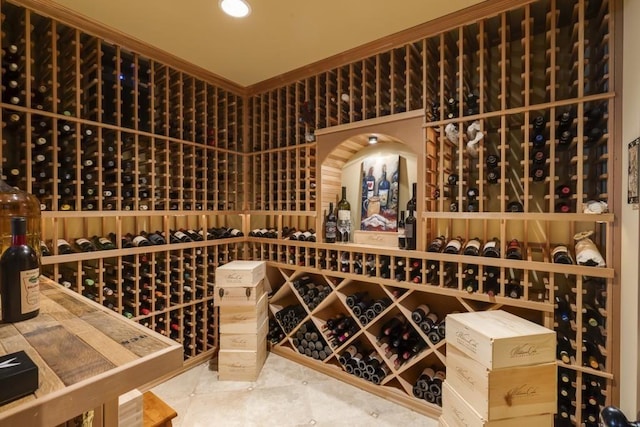 5284 Vernon Springs Trl, Sandy Springs, GA 30327 - wine area with ornamental molding
